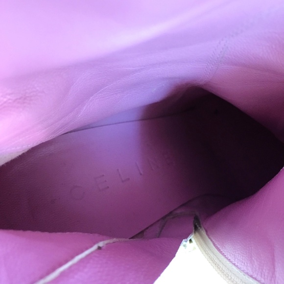 ⚡️SOLD⚡️ Vintage 70's Céline cream Go Go retro patent leather heeled boots - Picture 6 of 6